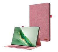 Front Support Tablet Case Suitable For Huawei Honor Magicpad 2 12.3inch ROD2-W09 2024 Soft Fabric Flip Stand Cover(Rose red)