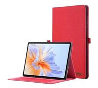 Front Support Tablet Case Suitable For Huawei Honor Pad V9 ROL-W00/W10 11.5inch 2024 Soft Fabric Flip Stand Cover(Red)