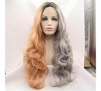 Front Synthetic Wigs Wave Deep Layered Hairstyle 150% Density With Free Accessories Synthetic Wig Female Long Curly Hair Front Wig,28 Inches (26 Inches)