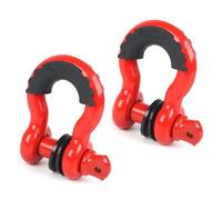 Front Tow Hook Towing Bar Kit For F150 2009-2020 With 3/4inch D Ring Shackles Car Towing Eye Cover(1 pair of hooks)