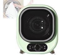 Front Tumble Dryer Filter Lint Dust 0-200 Minutes Timer Hot Cold Air 3D Drying Overheat Protection 35dB Silent Compact Clothes Spin Dryer (Green)