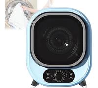 Front Tumble Dryer Filter Lint Dust 0-200 Minutes Timer Hot Cold Air 3D Drying Overheat Protection 35dB Silent Compact Clothes Spin Dryer (Blue)
