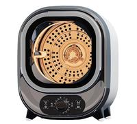 Front Tumble Dryer Filter Lint Dust 0-200 Minutes Timer Hot Cold Air 3D Drying Overheat Protection 35dB Silent Compact Clothes Spin Dryer (Brown)