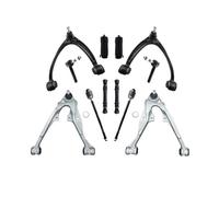 Front Upper Lower Control Arm Sway Bar Tie Rod Kit Compatible For Cadillac Escalade Chevrolet Avalanche Silverado GMC 2007-2014
