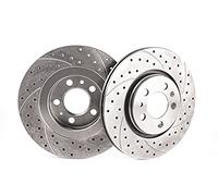 front ventilated sport brake discs compatible with BMW SERIES 6 E63 2004 2005 2006 2007 2008 2009 2010-0487GT diameter 348mm holes 5