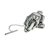 Front View Motorbike, Racing Motorcycle, Biker English Pewter Tie Tac