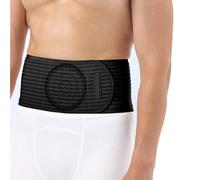 Front-Wearing Umbilical Hernia Belt, Adjustable with Removable Pads for Belly Button Hernia, Incisional Hernias, Ventral, Epigastric & Post Surgery Support Belts(Black,Medium)
