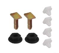 Front Wheel Arch Trim Fastener Clips Set with Screws and Nuts Compatible with For Corsa C, White Plastic Retainer Kit for Front Liner Repair, Includes 4 Clips 2