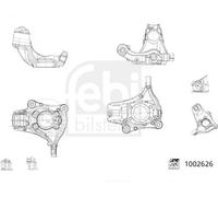 Wheel Suspension Steering Knuckle Left Front Fits Audi A3 FEBI BILSTEIN 1002626