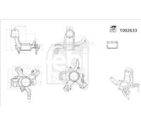 Wheel Suspension Steering Knuckle Left Front Fits Audi A3 FEBI BILSTEIN 1002633