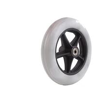 Front Wheel Universal Wheel Polyurethane Solid Tire Wear- 6 Inch 7 Inch 8 Inch Wheelchair Accessories 1Pcs Casters(7inch Black)