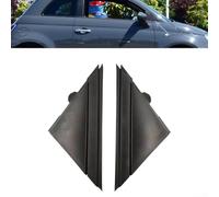 Front Window A-Pillar Triangle Cover for FIAT 500 (2012-2019) - ABS Trim Moulding, Black, 2-Piece Set, OEM 1SJ85KX7AA / 1SD00KX7AA
