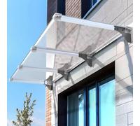 Front Window Awning Door Canopy with Aluminum Bracket, Waterproof Outdoor Shelter for Porch, Patio, Garden, Protects from UV, Rain, Snow, 150x180cm
