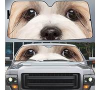 Front Window Sunshades Foldable Windscreen Car Sunshades Keep Cooler Windscreen Cover Universal For Suv Summer Truck Shih Tzu Dog Eyes, Shih Tzu Dog'S Beautiful Eyes L