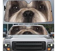 Front Window Sunshades Keep Cooler Windscreen Car Sunshades Block Uv Rays Windscreen Cover Universal For Truck Auto Suv Shih Tzu Dog Eyes, Cute Shih Tzu'S Beautiful Eyes L