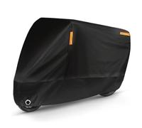 Front Windscreen Wiper Motor Linkage Motorcycle Cover 105'' Large Heavy Duty Waterproof Outdoor Scooter Shelter Protection Wiper Motor Rear Windscreen(Black,220CM 95CM 110CM)