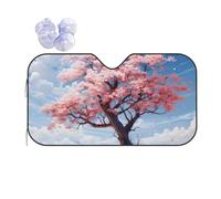 Front Windshield Sun Shade, Anime Sakura Japanese Car Window Shades for SUV & Truck Vehicles UV Ray Blocker Keep Car Interior Cool