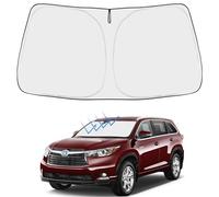 Front Windshield Sun Shade Foldable Sunshade Protector Custom Fit 2019-2014 Toyota Highlander L LE XLE Limited Platinum Accessories 2021 Upgrade