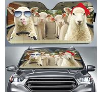 Front Windshield Sun Shade Funny Sheep Family Driving On Summer Car Window Covers Keep Vehicle Cooler Windscreen Cover Universal For Summer Suv Truck