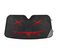 Front Windshield Sun Shade Keep Cooler Car Window Covers Block Uv Rays Windscreen Cover Universal For Truck Auto Suv Blood Mon-Ster Face M