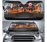 Front Windshield Sun Shade Keep Cooler Front Window Sunshades Foldable Windscreen Car Sunshades Universal For Summer Suv Truck Funny Ridgeback Family Driving No Cats Allowed L