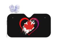 Front Windshield Sunshade Canada Flag Love Maple Leafs Protection Shield Car Windscreen Sunshade Front Visor Sun Shade For Keep Interior Cool Suv Fit Various Sizes S