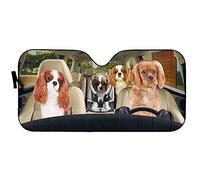 Front Windshield Sunshade Cavalier King Charles Spaniel Protection Shield Foldable Front Window Cover Uv Ray Blocker Windshield Sun Shade For Fit Various Sizes Keep Interior Cool Universal S