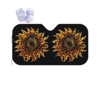 Front Windshield Sunshade Cool Cheetah Leopard Print Sunflower 01 Windshield Sun Shade Car Sun Shade Heat Protection Front Window Cover For Year-Round Use Universal Suv S