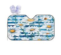 Front Windshield Sunshade Daisy Flower Stripes Car Window Covers M