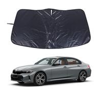 Front Windshield Sunshade for BMW 3 Series G20 2019-2025 Windshield Sun Shade Sun Visor UV Blocker Privacy Protector Custom Sunscreen Heatshield Keep Your Vehicle Cool Lightweight & Portable (Black1)