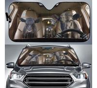 Front Windshield Sunshade Funny Angus Cattle Family Drive Car Windscreen S