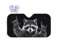 Front Windshield Sunshade Funny Raccoon 06 Windshield Sun Shade Uv Ray Blocker Windscreen Sunshade Front Visor Protection Shield For Year-Round Use Suv Keep Interior Cool M