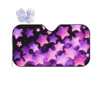 Front Windshield Sunshade Purple Gliter Star Windscreen Car Sunshades M