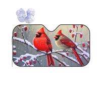 Front Windshield Sunshade Winter Cardinal Red Bird 03 Sun Shade Uv Ray Blocker Front Window Cover Car Windshield Sun Shade For Fit Various Sizes Keep Interior Cool Universal S