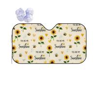 Front Windshield Sunshade You Are My Sunshine Bees Sunflowers Print M