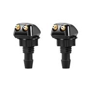Front windshield washer Compatible With Most Models ABS 2Pcs Car Windshield Wiper Spray Nozzle Dual Holes Windshields Washer Nozzles