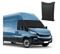 Front Windshield Wrap Cover Replacement for Iveco Daily 2014-2025, Sun Protection Front Windshield Cover for Motorhome, 600D Waterproof Oxford Fabric Against Snow, Ice, Frost, Dust, Sun, Black