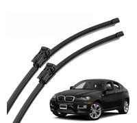 Front Wiper Blade Set for BMW X6 E71 2013-2014 24"+19", All-Season Rain-Repellent Windscreen Wipers Rubber OEM Quality Clear Vision in Heavy Rain