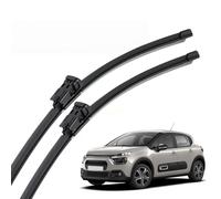 Front Wiper Blade Set for Citroen C3 MK3 2016-2023 26"+16", All-Season Rain-Repellent Windscreen Wipers Rubber OEM Quality Clear Vision in Heavy Rain
