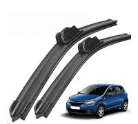 Front Wiper Blade Set for Dacia Renault Sandero Mk2 2012-2014 20"+22", All-Season Rain-Repellent Windscreen Wipers Rubber OEM Quality Clear Vision in Heavy Rain