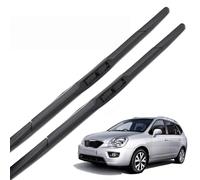 Front Wiper Blade Set for Kia Carens Rondo 2006-2013 26"+16", All-Season Rain-Repellent Windscreen Wipers Rubber OEM Quality Clear Vision in Heavy Rain