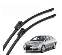 Front Wiper Blade Set for VW Jetta 5 A5 Vento 2006-2011 24''+19'', All-Season Rain-Repellent Windscreen Wipers Rubber OEM Quality Clear Vision in Heavy Rain