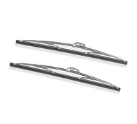 Front Wiper Blades, 12in/30.48cm Stainless Steel Polished Front Windshield Wipers Universal Replacement Quiet Wiper Blades for Auto Car