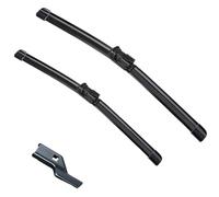 Front Wiper Blades Set,For Nissan JUKE F16 2020 2021 2022 2023 Windshield Brushes Windscreen Window Washer Cover Adapter Motor (Color : Front, Size : LHD)