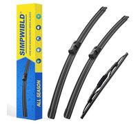 Front Wipers + Rear Wiper Blades 3 Wipers for 2010-2017 GMC Terrain/2010-2017 Chevy Equinox Models, OEM Quality Original Style (24 inch + 17 inch + 13 inch Pack of 3)