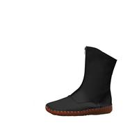 Front Zip Boots Women Warm Chelsea Boots Winter Sown Flat Soft Leather Ankle Boots Sale Mid Calf Boots Ladies Western Cowgirl Boots Cheap Waterproof Outdoor Hiking Shoes Pull On Vintage Booties