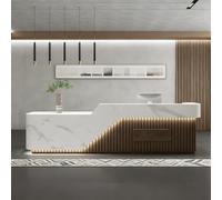 FrontDeskReceptionCounterforShoppingMallsOfficesRestaurants&RetailModernDesignDurableConstructionStylishCustomerServiceSolution