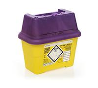 Frontier 41405420 Purple Lid Sharps Needle Waste Bin, 2 L