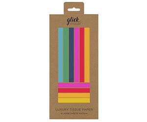 FRONTIER bright stripes Glick Tissue Wrap Wrapping Paper - 500 x 750mm x 4 Sheets