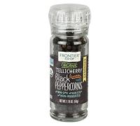 Frontier Herb Peppercorns - Organic - Whole - Black - Tellicherry Grade - Grinder Bottle - 1.76 Oz - Case Of 6